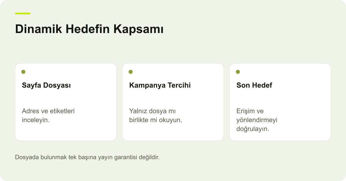 Google Ads Sayfa Veri Kaynağında Etiket ve Hedef Kapsamı konusunda kayıt, kapsam ve sonuç ilişkisini açıklayan AdPix şeması.