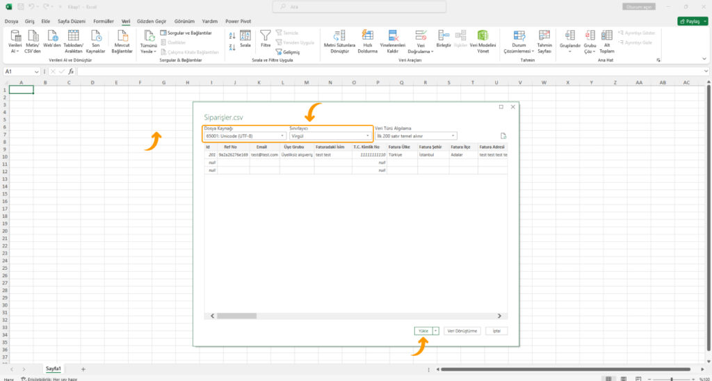 IdeaSoft: CSV İçe Aktarma Önizlemesi