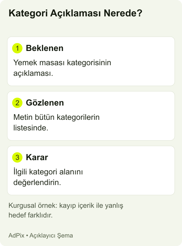 Kategori Açıklaması Nerede? — makalede ele alınan işlem ve kontrol alanları