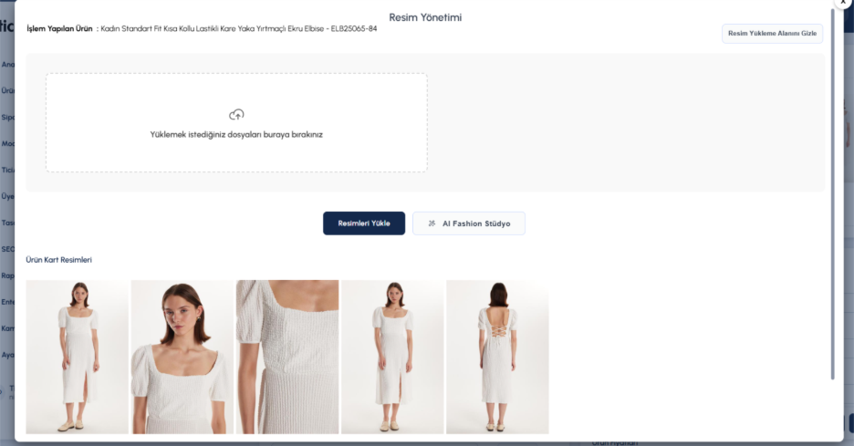 Fashion Modu Model İşlemleri:  ticimax yardım belgesindeki ekran.