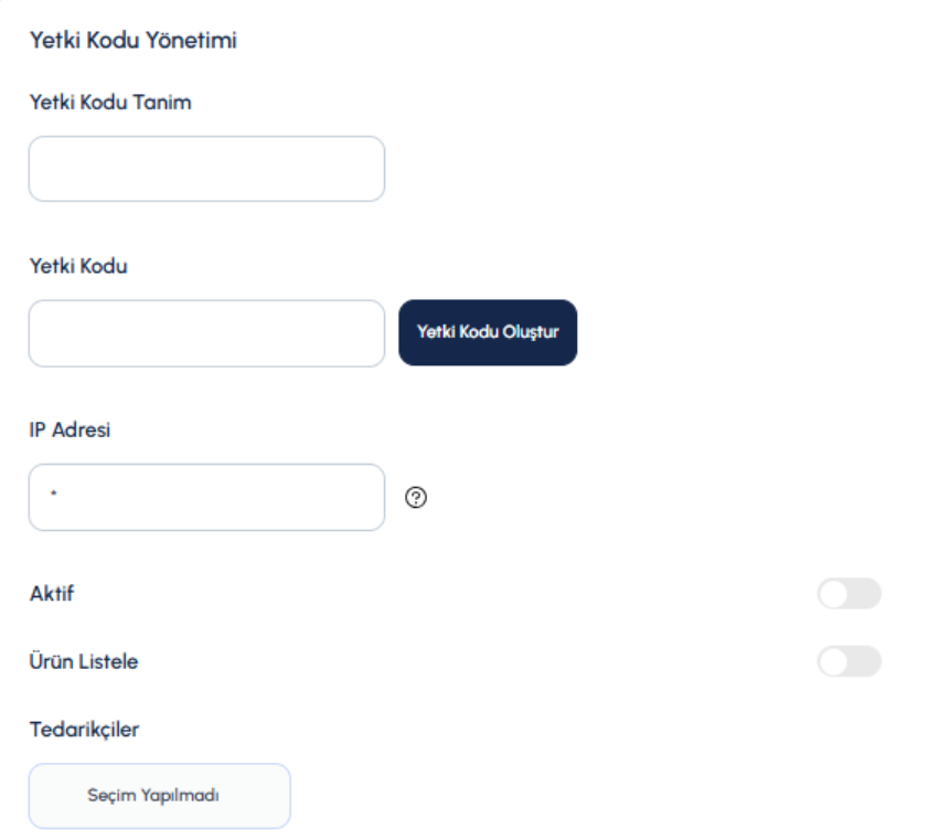 Ticimax Destek Alanı: Web Servis Yetkisi ve IP Kısıtı