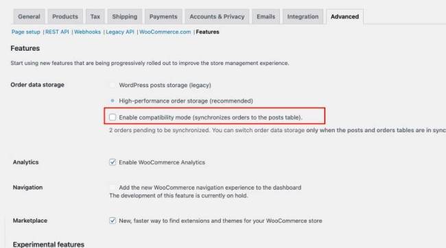 WooCommerce Dokümantasyonu: HPOS ve Uyumluluk Eşitlemesi