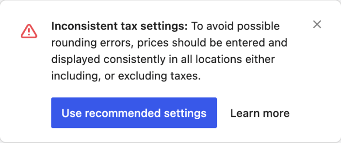 WooCommerce Vergi Gösterimi Uyumsuzluk Uyarısı: resmî yardım belgesinde görünen ilgili alan ve seçimler.