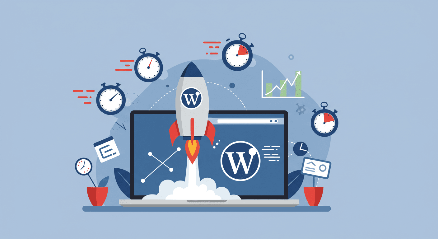 WordPress logolu dizüstü bilgisayar çizimi