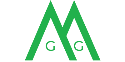AdPix müşterisi bir markanın logosu (M/GG monogramı) logosu