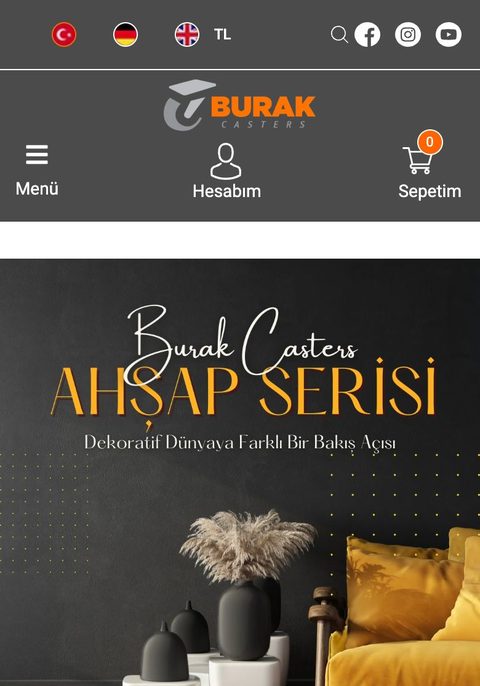 Burak Teker e-ticaret sitesinin telefon görünümü