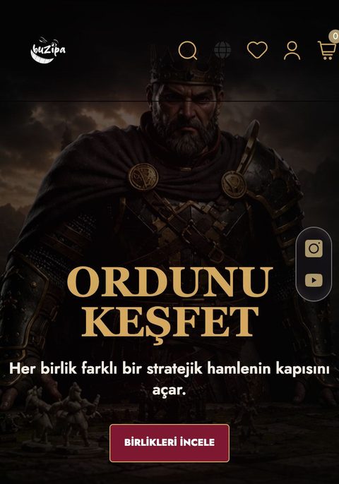Buzipa Games e-ticaret sitesinin telefon görünümü