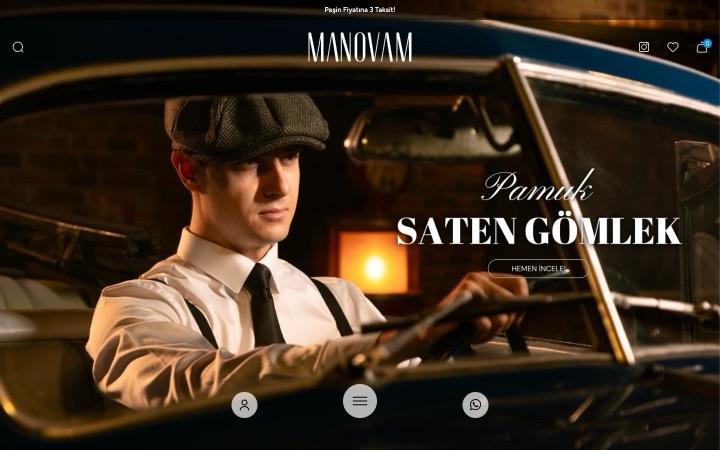 Manovam web sitesinin ana sayfa görünümü